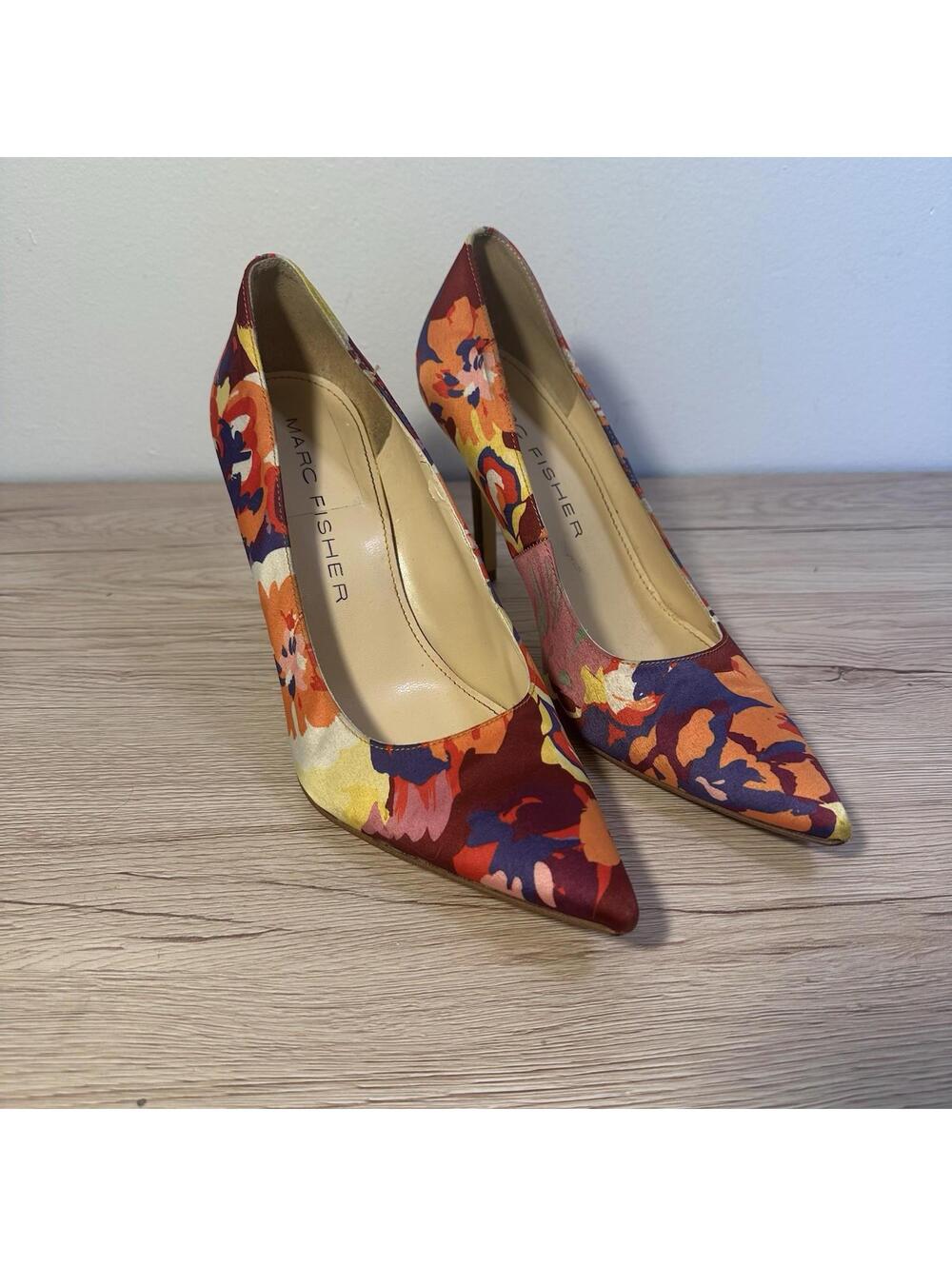 Marc Fisher Womens Heels 8 M Multicolor Floral Shoes Mfkat3 Textile Upper China